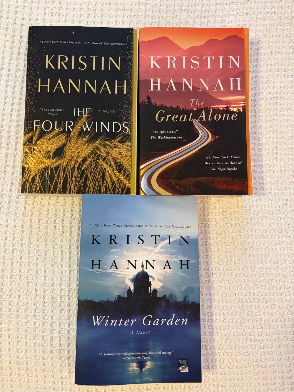 Kristin Hannah 3 Book Lot bundle Winter Garden The Great Alone The Four Winds